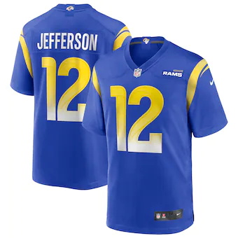 mens nike van jefferson royal los angeles rams player game 